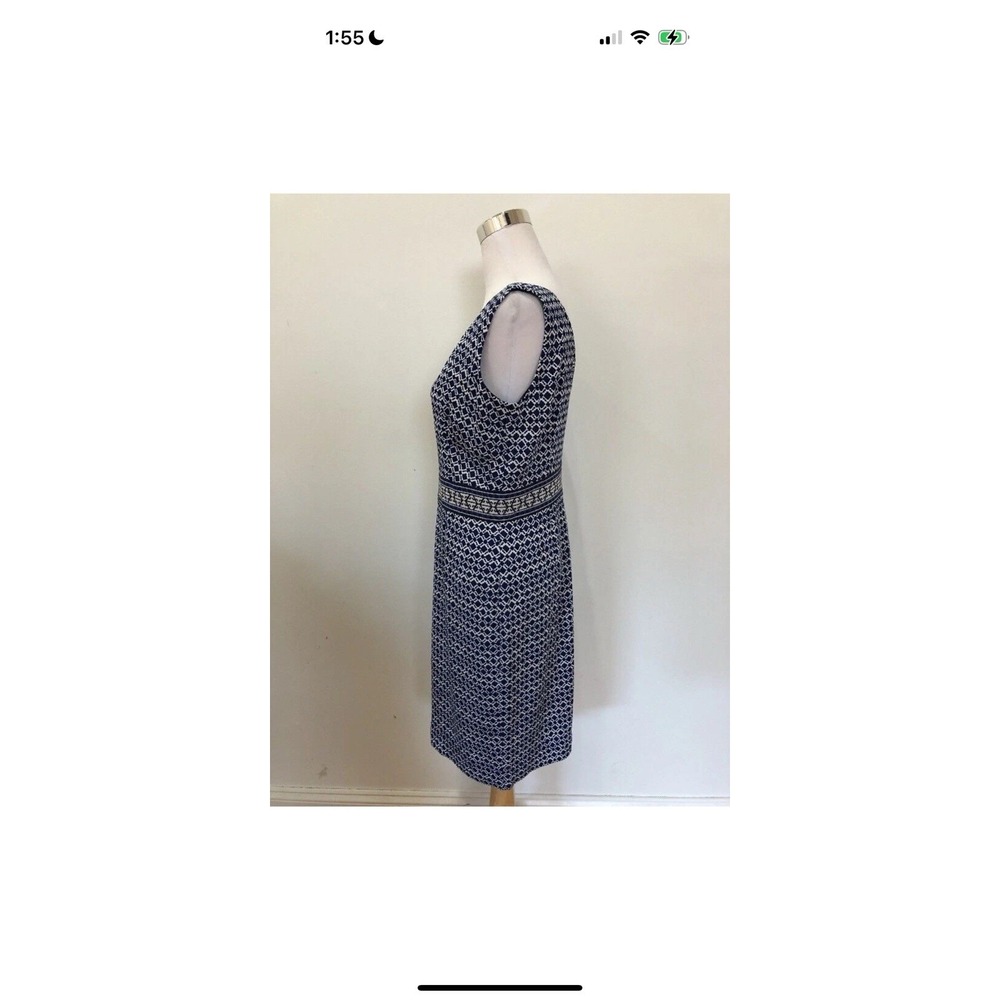 Tory Burch Women's Navy Blue Sheath Dress Size 6 GORGEOUS dress - Picture 5 of 16